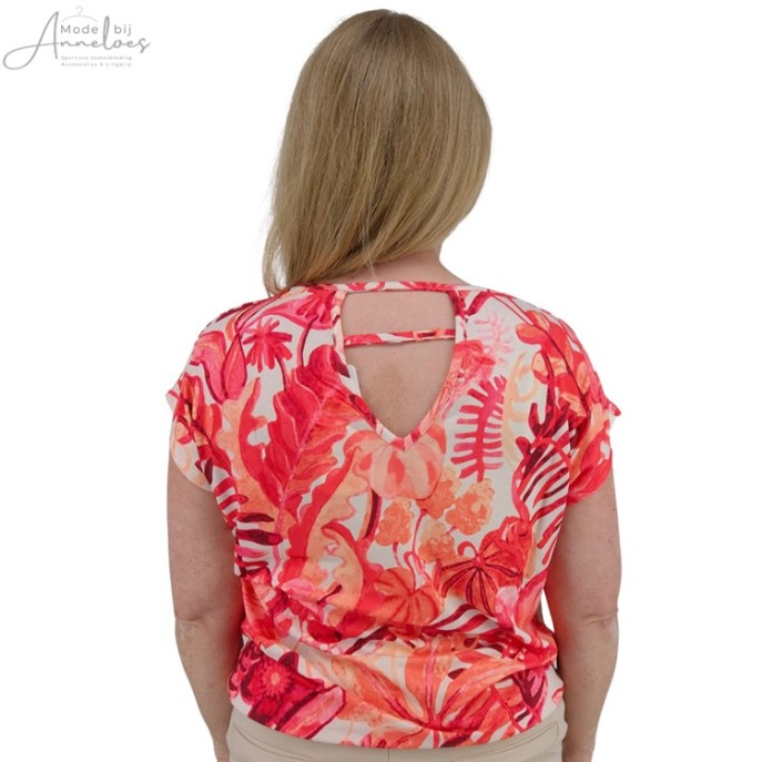 S Enjoy Blouson kapmouw Rood print